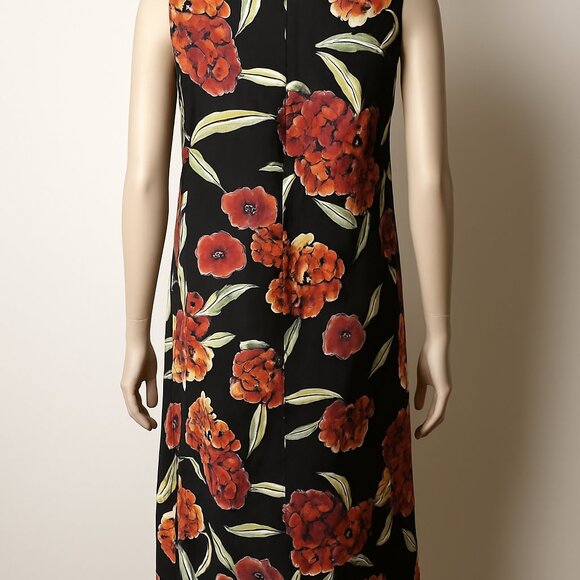 Westbound Petites PS Linen Blend Midi Dress – Black with Bold Floral Print, NWT - Picture 3 of 6